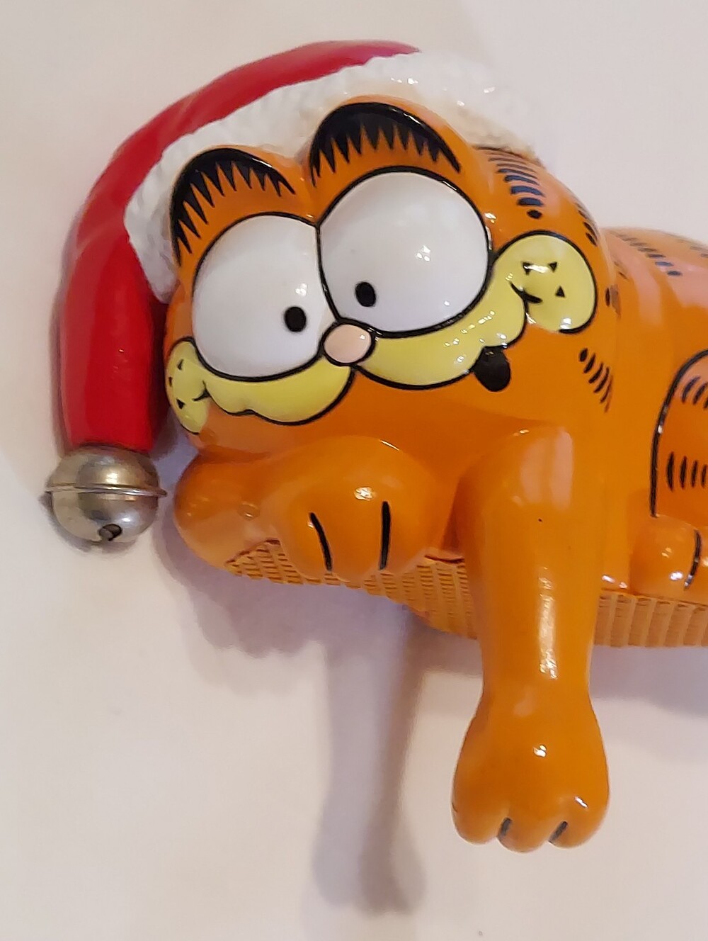 Vintage Garfield Cat Stocking Holder, Shelf-sitter, Light Holder, 1980s, Decor